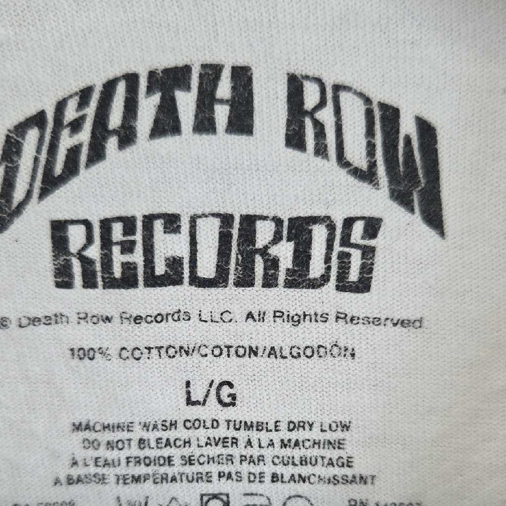 Death Row Records White Graphic Tee - Picture 2 of 5